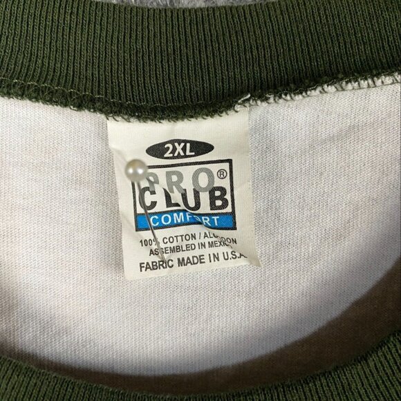 Vintage Pro‎ Club Shirt Men's 2XL 3/4 Sleeve Camouflage Comfort Rock Basketball - Picture 3 of 8